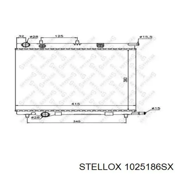 10-25186-SX Stellox радиатор