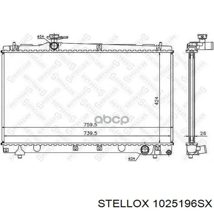 1025196SX Stellox радиатор