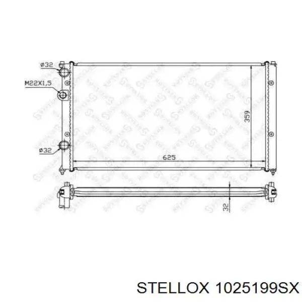 Радиатор 1025199SX Stellox