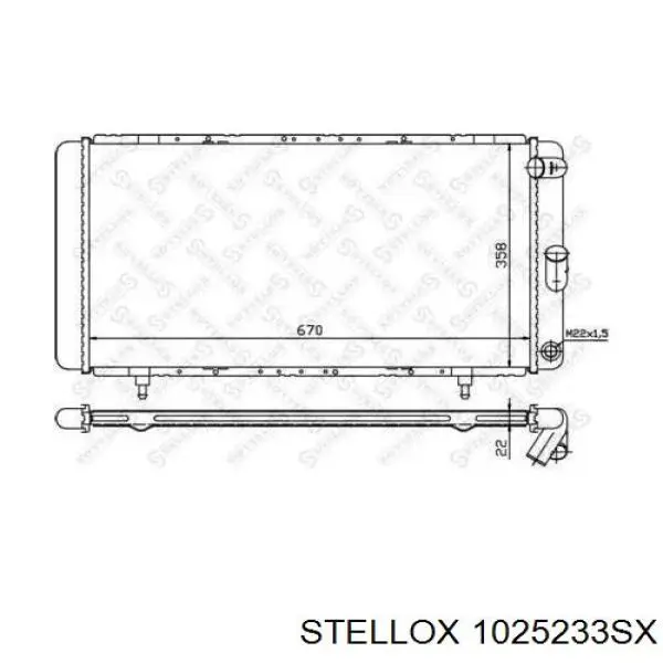 1025233SX Stellox радиатор