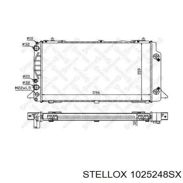 Радиатор 1025248SX Stellox