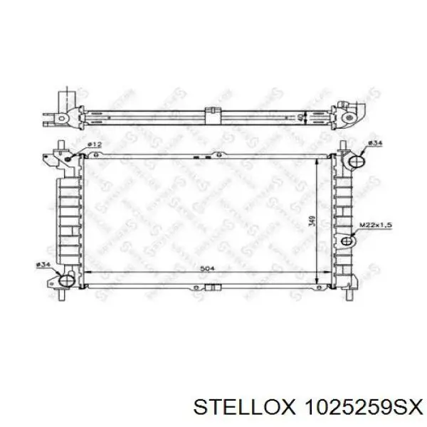 Радиатор 1025259SX Stellox