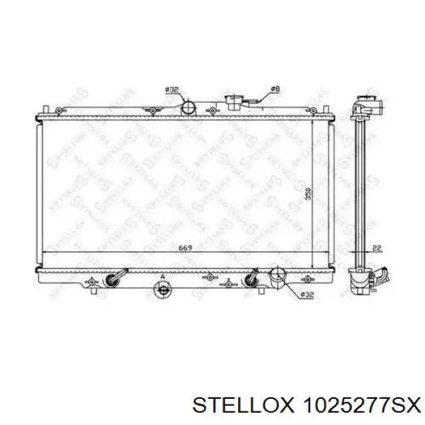 10-25277-SX Stellox радиатор