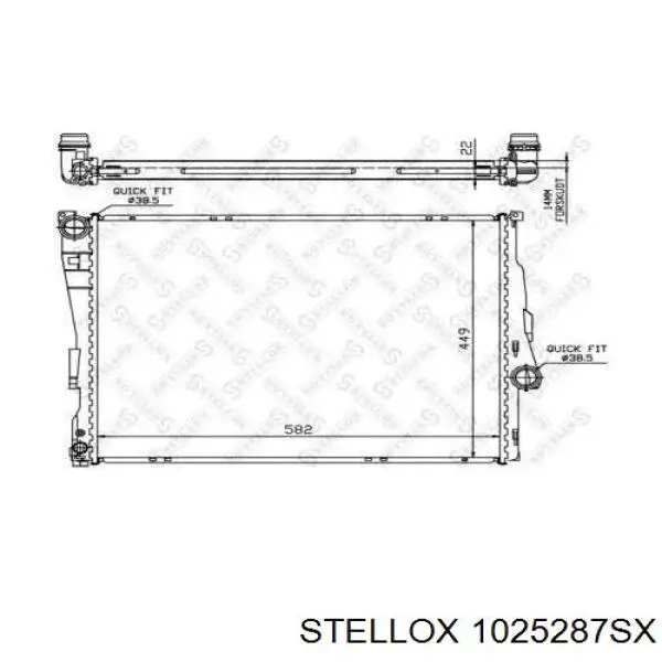 1025287SX Stellox радиатор