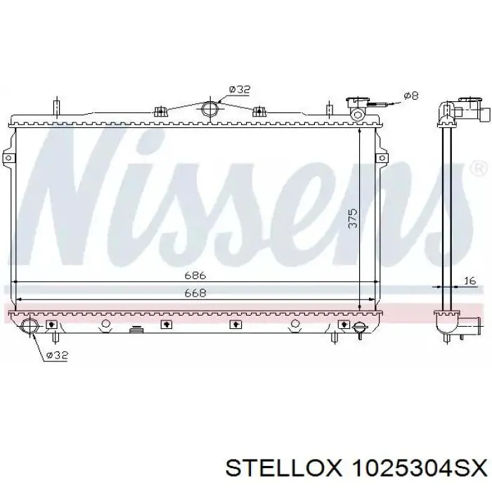 10-25304-SX Stellox радиатор