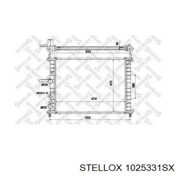 1025331SX Stellox радиатор
