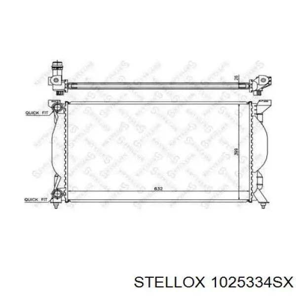 Радиатор охлаждения двигателя Stellox 1025334SX