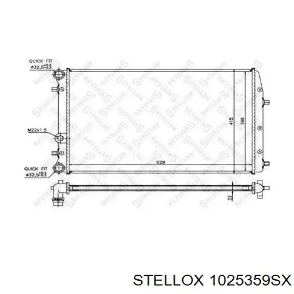 Радиатор 1025359SX Stellox