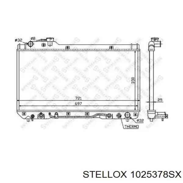 Радиатор 164007A120 Market (OEM)