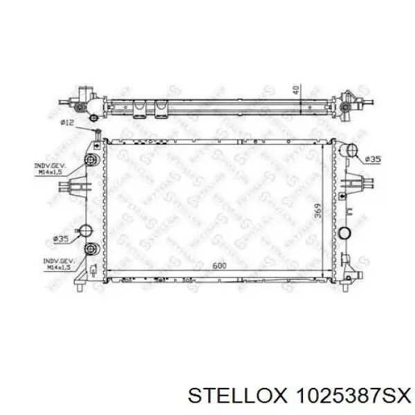 Радиатор 1025387SX Stellox