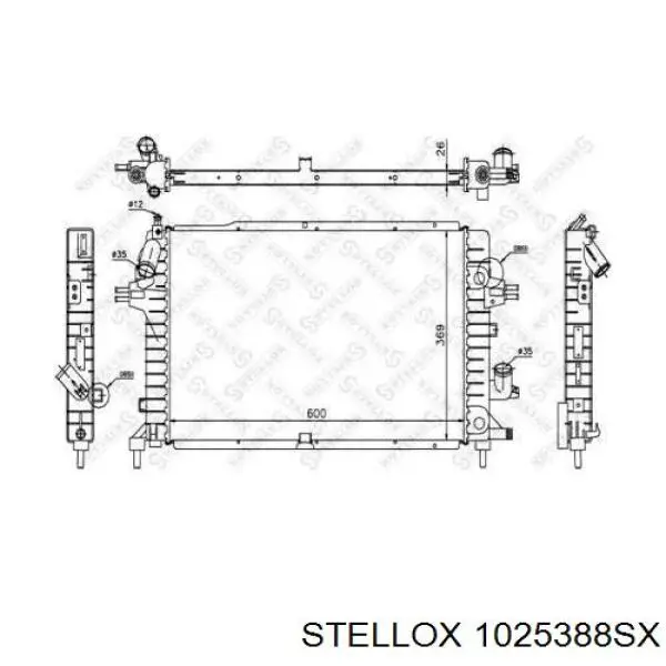 10-25388-SX Stellox радиатор