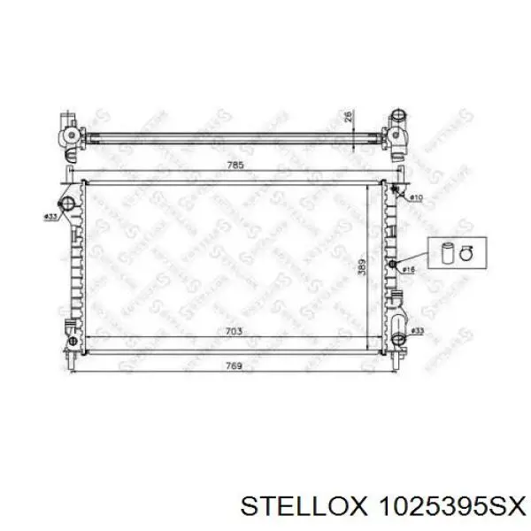 Радиатор 1025395SX Stellox