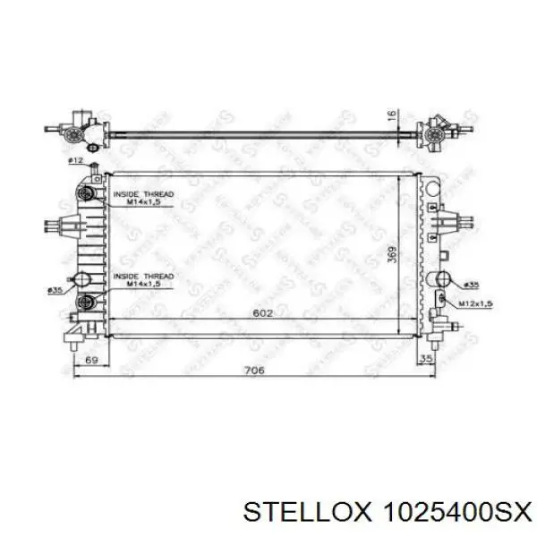 Радиатор 1025400SX Stellox