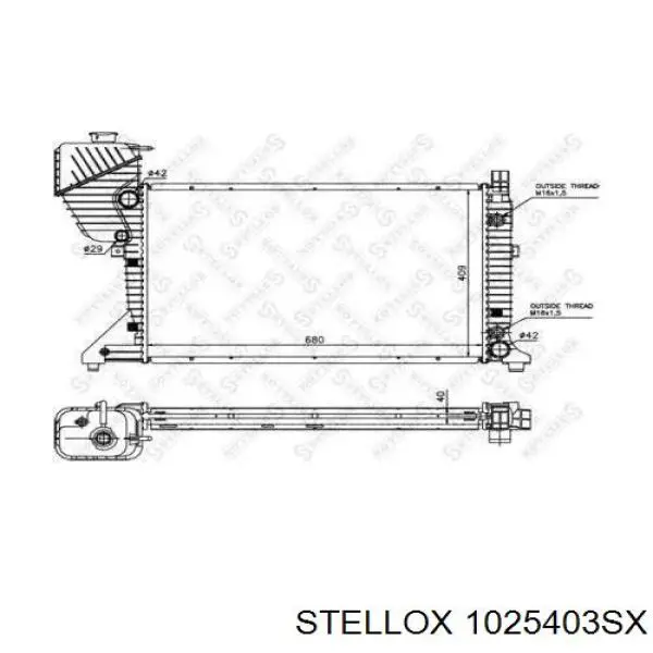 1025403SX Stellox радиатор