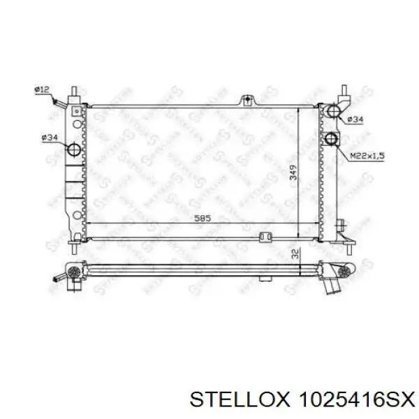 Радиатор 1025416SX Stellox