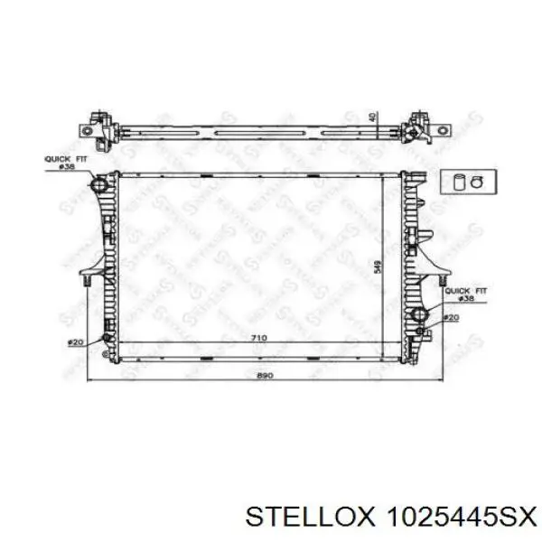 Радиатор 1025445SX Stellox