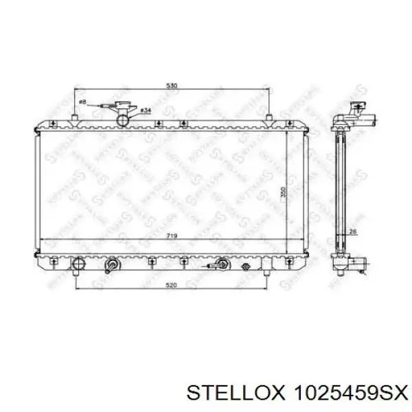 Радиатор 1025459SX Stellox