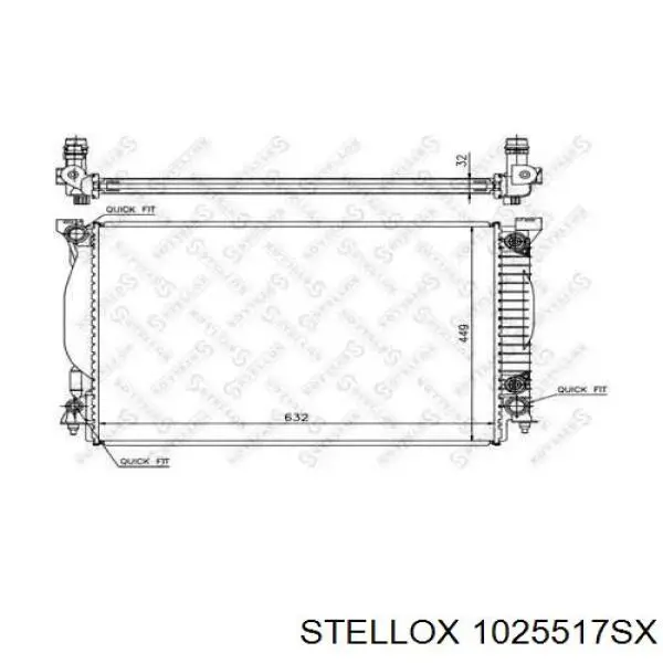 Радиатор 1025517SX Stellox