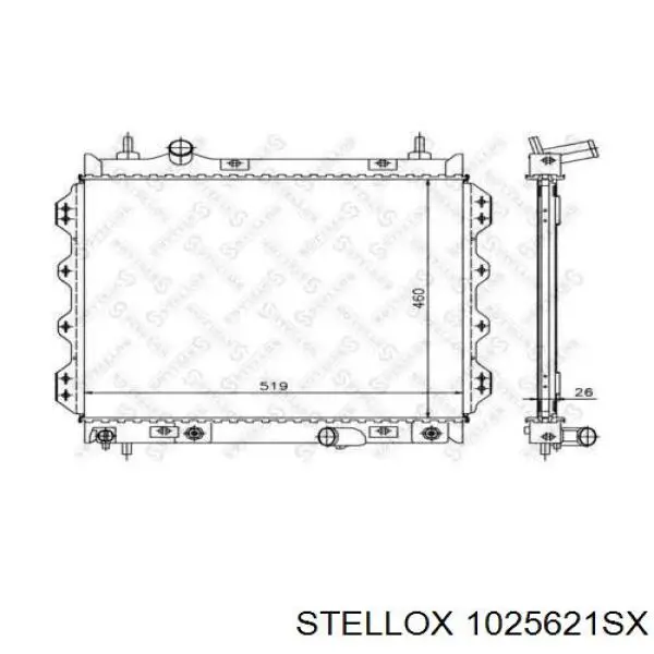 Радиатор 1025621SX Stellox