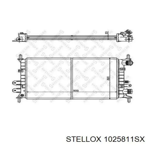 1025811SX Stellox радиатор