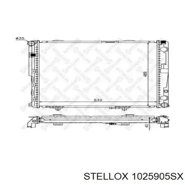 Радиатор 1025905SX Stellox