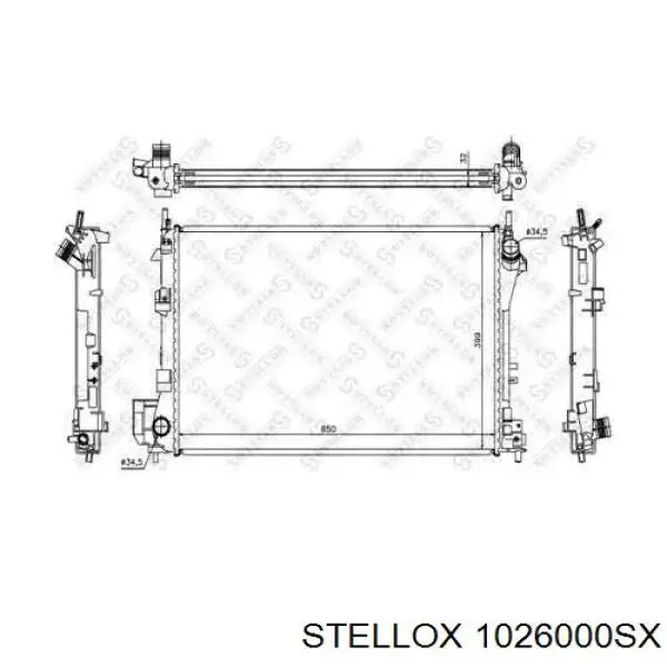 Радиатор 1026000SX Stellox