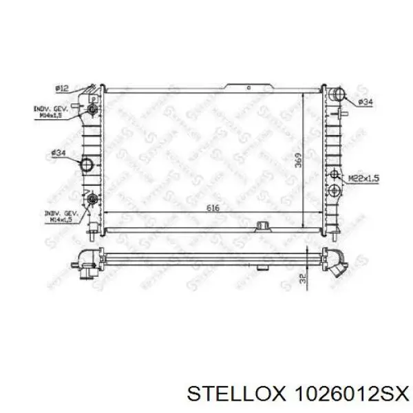 Радиатор 1026012SX Stellox