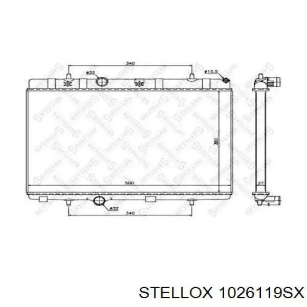 Радиатор 1026119SX Stellox