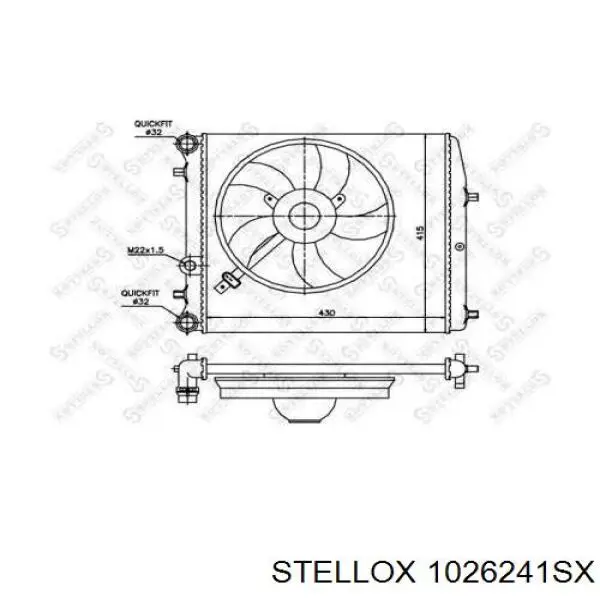 Радиатор 1026241SX Stellox