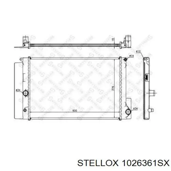 Радиатор 1026361SX Stellox