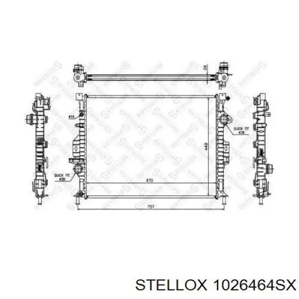 Радиатор 1026464SX Stellox