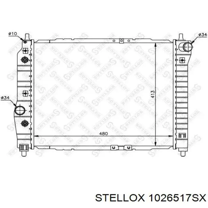 Радиатор охлаждения двигателя Stellox 1026517SX цена, от 60.13 USD