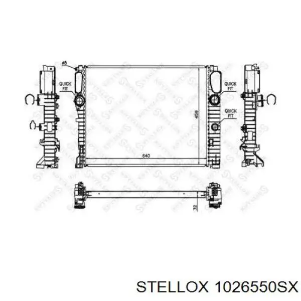 Радиатор 1026550SX Stellox