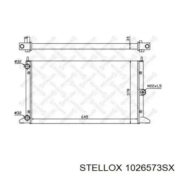 Радиатор 1026573SX Stellox