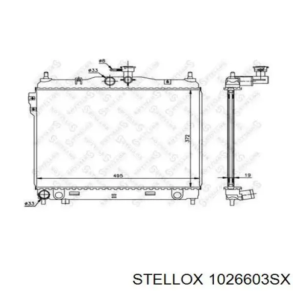 Радиатор 1026603SX Stellox