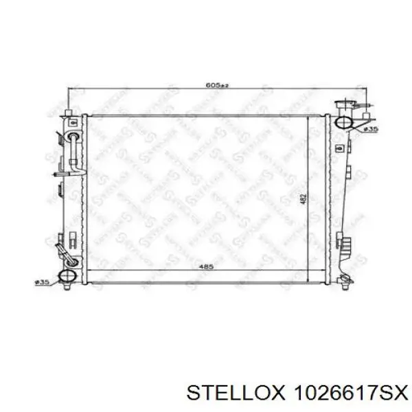 Радиатор 1026617SX Stellox