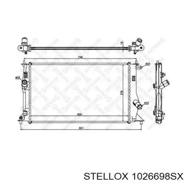 Радиатор 1026698SX Stellox