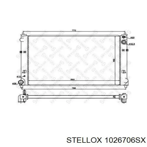 Купить 1026706SX Stellox Радиатор водяной