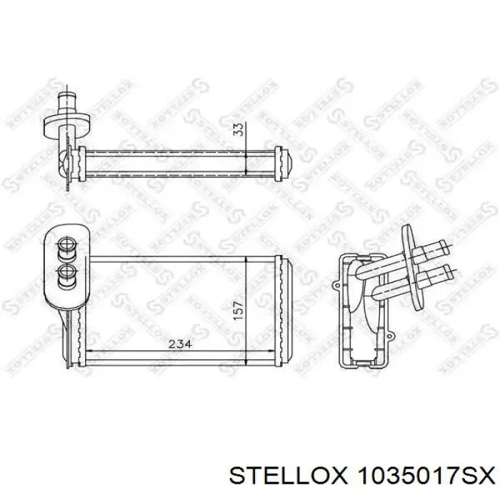 Радиатор отопителя AND 3L819001