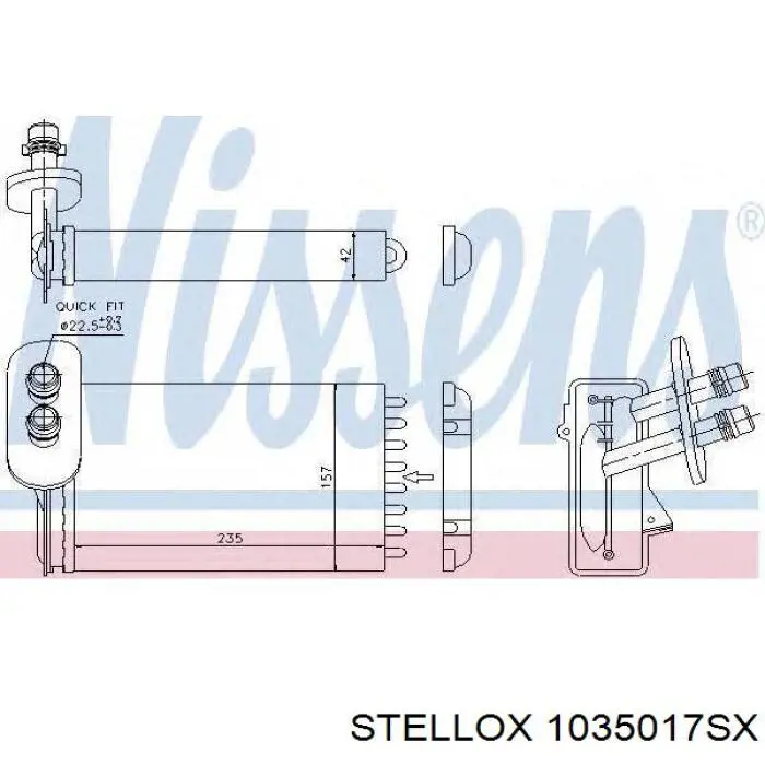 Купить 1035017SX Stellox Радиатор печки