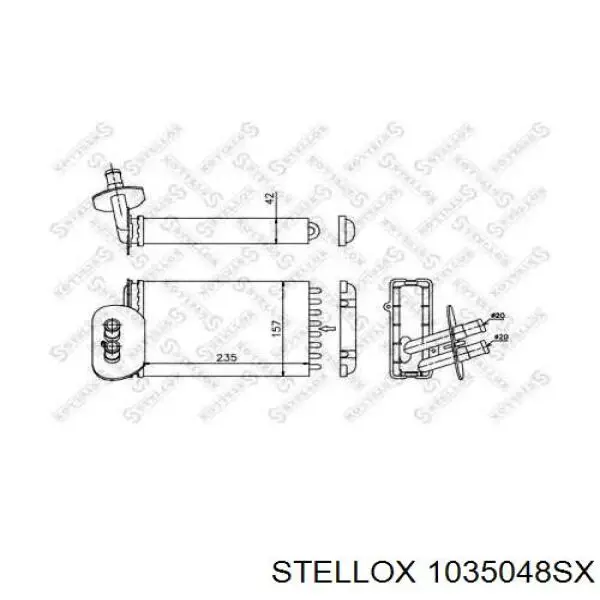 Радиатор печки 1035048SX Stellox