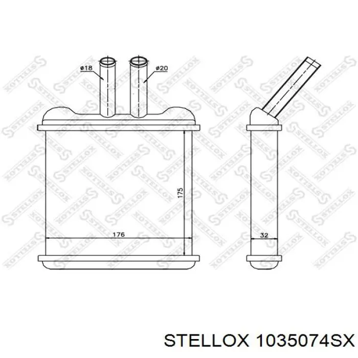 10-35074-SX Stellox радиатор печки