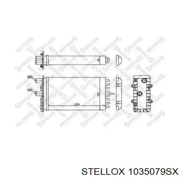 Радиатор печки (отопителя) задний 1035079SX Stellox