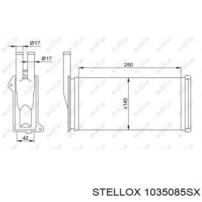 Radiador de forno (de aquecedor) Stellox 1035085SX preço, a partir de 82,05 USD
