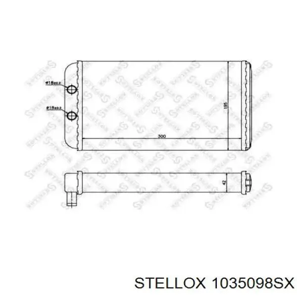 Радиатор печки 1035098SX Stellox