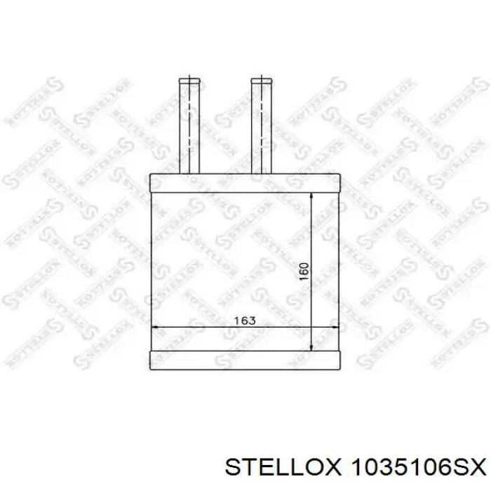 Радиатор печки (отопителя) STELLOX 1035106SX