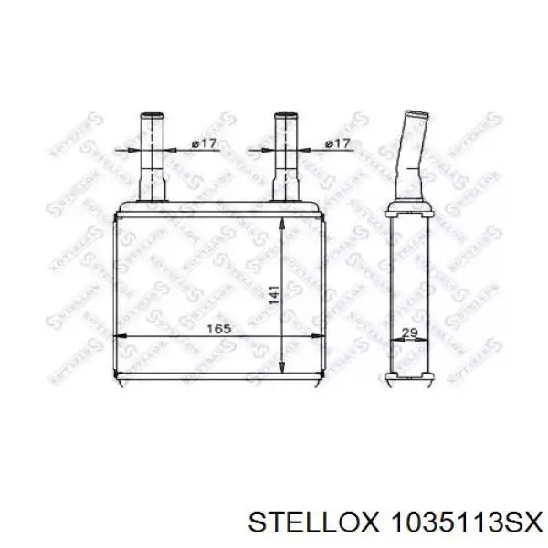 Радиатор печки 1035113SX Stellox