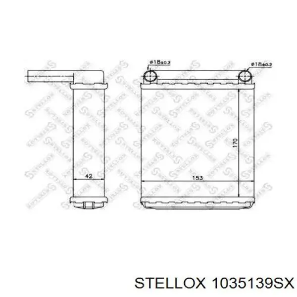 10-35139-SX Stellox радиатор печки (отопителя задний)