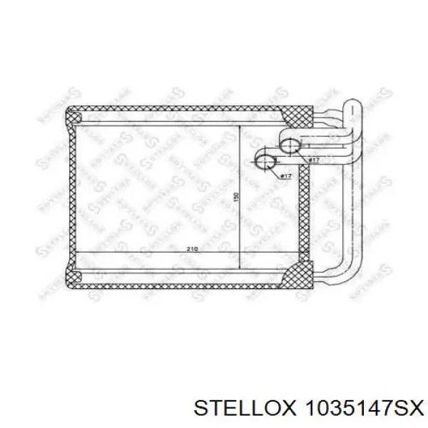 Радиатор печки 1035147SX Stellox