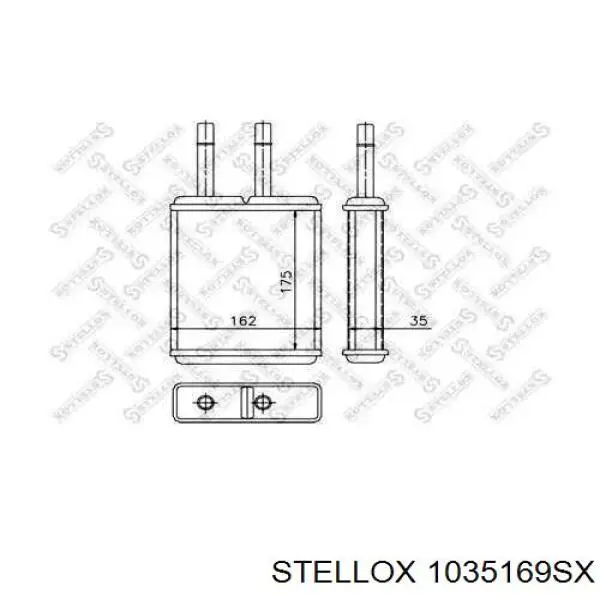Радиатор печки (отопителя) Stellox 1035169SX цена, от 23.52 USD